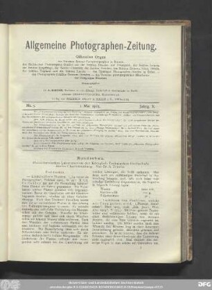 Nr. 5. 1. Mai 1903. Jahrg. X.