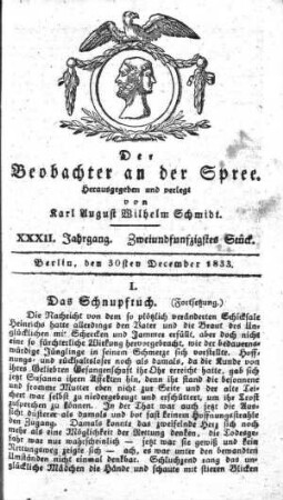 52. Stueck, 30. Dezember 1833