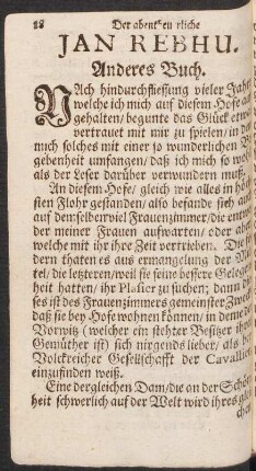 Der abentheuerliche Jan Rebhu. Anderes Buch.