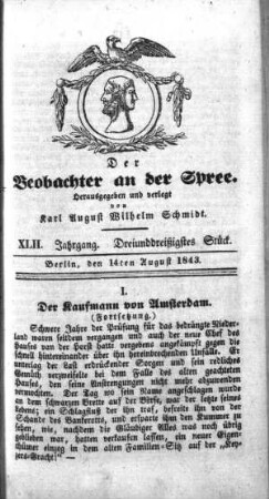33. Stueck, 14. August 1843