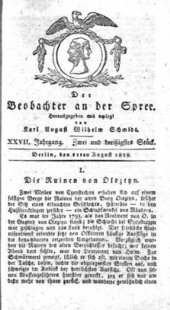 32. Stueck, 11. August 1828
