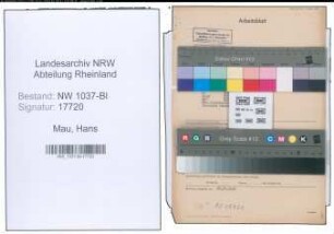 Entnazifizierung Hans Mau , geb. 29.09.1912 (Bahnrat)