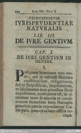 Lib. III. De Iure Gentium