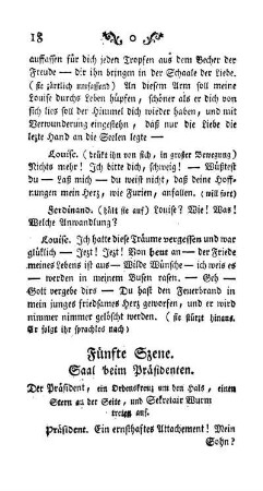 Fünfte Szene. Saal beim Präsidenten