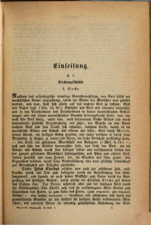 Handbuch der Kirchengeschichte : mit steter Rücksicht auch auf die dogmengeschichtliche Bewegung. 1