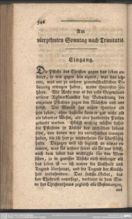 Am vierzehnten Sonntag nach Trinitatis