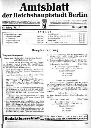 1942,17: Nr. 17, 26. April 1942