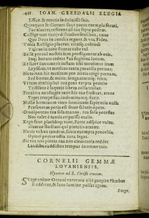 Cornelii Gemmæ Lovaniensis.