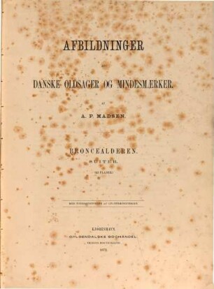 Afbildninger af Danske Oldsager og Mindesmaerker : Broncealderen ; Suiter ; med Understøttelse af Cultusministeriet