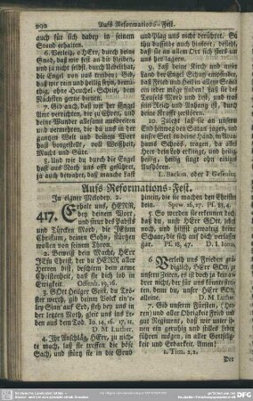 Nr. 417 ff. Aufs Reformations-Fest