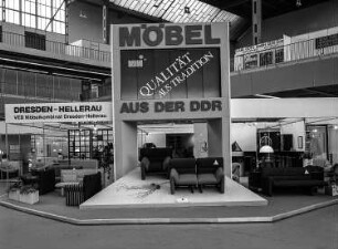 Ausstellungsfläche des VEB Möbelkombinat Hellerau