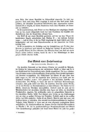Das Modell einer Hochofenanlage