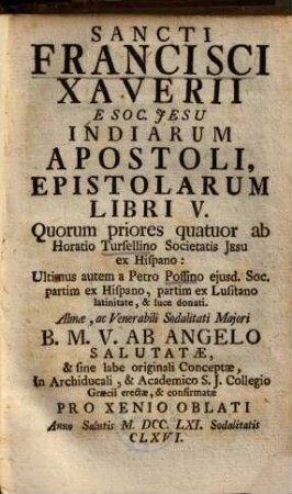 Epistolarum libri V.