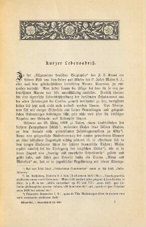 Der Jesuit Jakob Masen, ein Schulmann und Schriftsteller des 17. Jahrhunderts