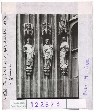 Wien: Minoritenkirche, Hauptportal, Gewände links
