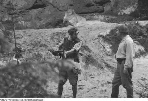Sächsische Schweiz, Felsenbühne Rathen, Aufführung, Schrammsteine, Reinhardtsdorf, Zirkelstein, Kaiserkrone, August 1953