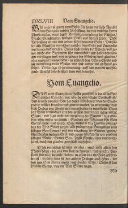 Vom Evangelio.