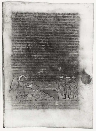 Textseite und Illustration, Blatt 65r