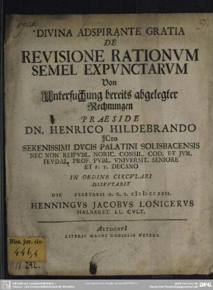 De Revisione Rationum Semel Expunctarum