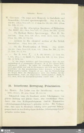 15. Interferenz, Bewegung, Polarisation