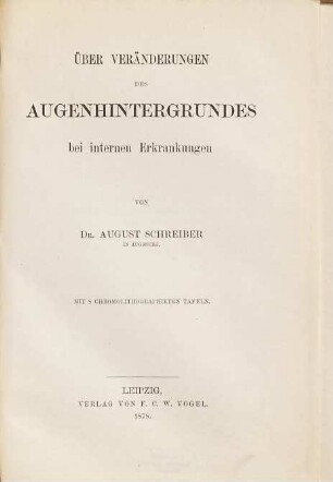 Über Veränderungen des Augenhintergrundes bei internen Erkrankungen