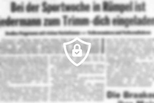 Bei der Sportwoche in Rümpel ist jedermann zum Trimm-dich eingeladen