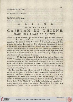 Maison de Mr. le Comte Cajetan de Thiene dans le village de Quinto