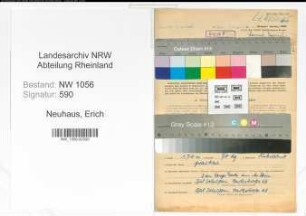 Entnazifizierung Erich Neuhaus , geb. 15.04.1905 (Lehrer)