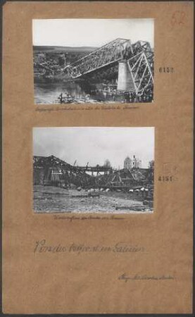 Gesprengte Eisenbahnbrücke über die Wisloka bei Rzeszow