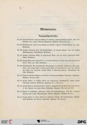 Miniaturen (Nr. 204-253d)