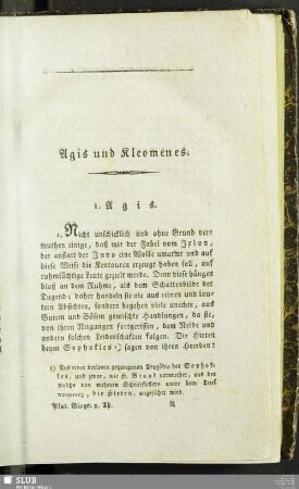 Agis und Kleomenes