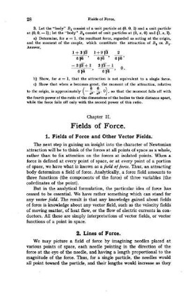 1. Fields of Force and other vector fields.