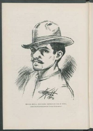 Miguel Hevia, dibujante: retratado por sí mismo. : (Autor de las ilustraciones del Proceso Clémenceau.)
