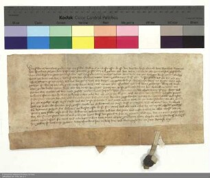 Konsens Friedrichs [von Romrod], Abt von Fulda, zur Bitte Konrads von Bimbach bezüglich des Verkaufs von Gütern (?) in Oberbimbach an Friedrich von Bimbach und Versicherung Konrads