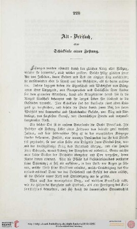 Alt-Breisach oder Schicksale einer Festung