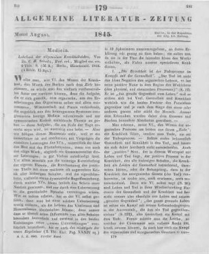 Schultz-Schultzenstein, K. H.: Lehrbuch der allgemeinen Krankheitslehre. T. 1-2. Berlin: Hirschwald 1844