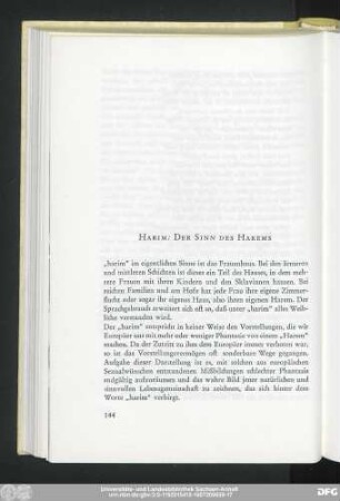 Harim: Der Sinn des Harems