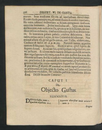 Caput I. De Obiecto Gustus.