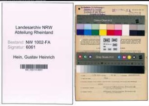 Entnazifizierung Gustav Heinrich Hein, geb. 28.05.1905 (Baecker)