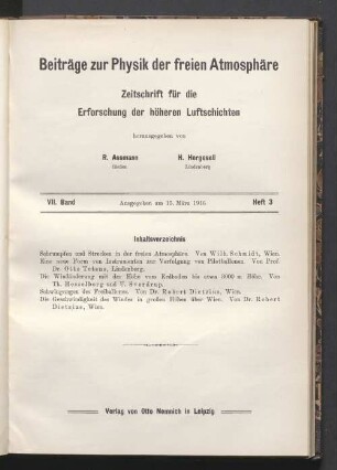 15. März 1916. Heft 3