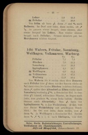14b) Wabern, Fritzlar, Naumburg, Wolfhagen, Volkmarsen, Warburg