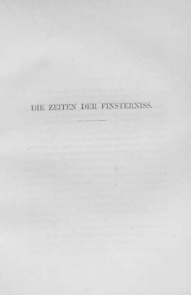 Die Zeiten der Finsterniss.
