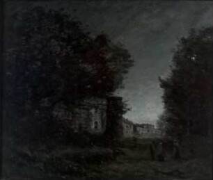 Romantisches Schloß bei Mondschein