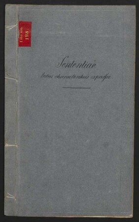 Sententiae tribus charcteribus expressae
