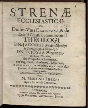 Strenae Ecclesiasticae