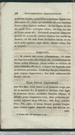 Signa futurae suppurationis