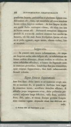 Signa futurae suppurationis