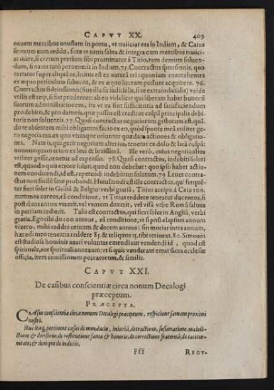 Capvt XXI. De casibus conscientiae circa nonum Decalogi praeceptum.