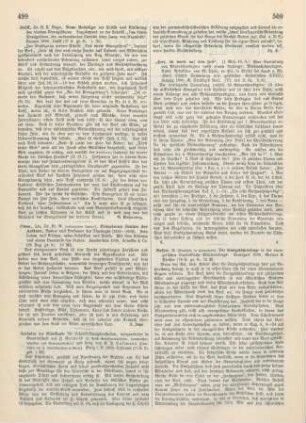 500-501 [Rezension] Bossert, Eduard, Die Stolgebührenfrage in der evangelischen Landeskirche Württembergs