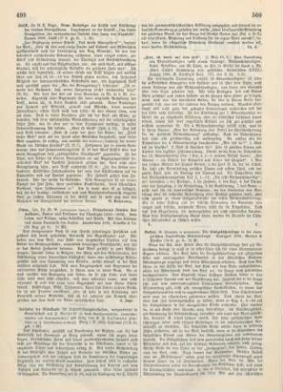 500-501 [Rezension] Bossert, Eduard, Die Stolgebührenfrage in der evangelischen Landeskirche Württembergs